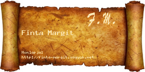 Finta Margit névjegykártya